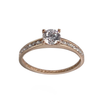 Bague d'occasion or 375 rose zirconias