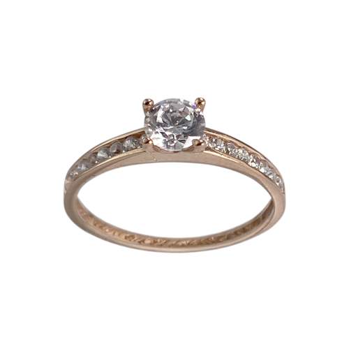 Bague d'occasion or 375 rose zirconias