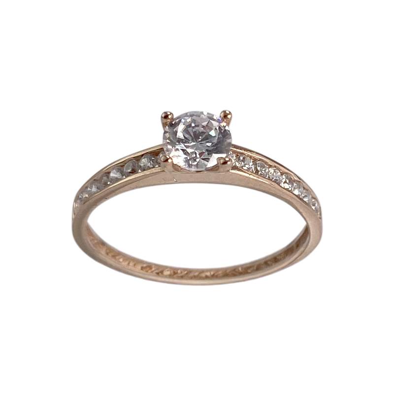 Bague d'occasion or 375 rose zirconias - vue 1