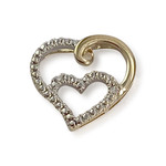 Pendentif d'occasion or 375 2 tons diamants - vue 1