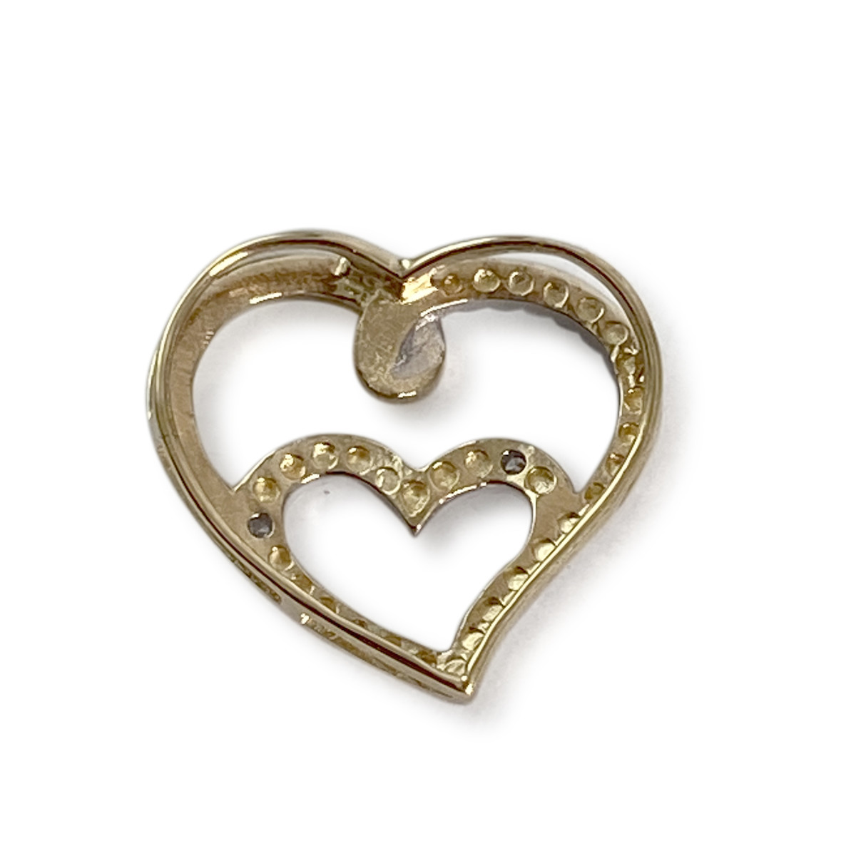 Pendentif d'occasion or 375 2 tons diamants - vue 2
