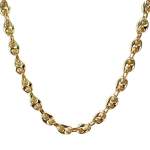 Collier d'occasion en or jaune 750, maille grain de café, 60 cm - vue 1