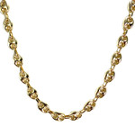 Collier d'occasion or 750 jaune maille grain de cafe - vue 1