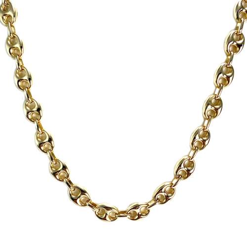Collier d'occasion or 750 jaune maille grain de cafe