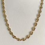 Collier d'occasion en or jaune 750, maille grain de café, 60 cm - vue 2