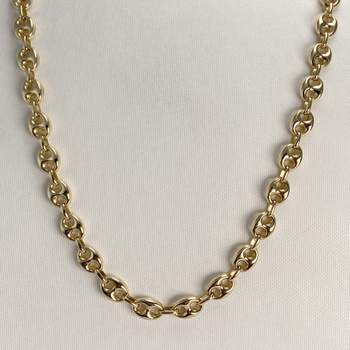 Collier d'occasion en or jaune 750, maille grain de café, 60 cm
