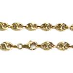 Collier d'occasion en or jaune 750, maille grain de café, 60 cm - vue 3