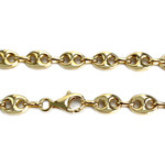 Collier d'occasion or 750 jaune maille grain de cafe - vue 3