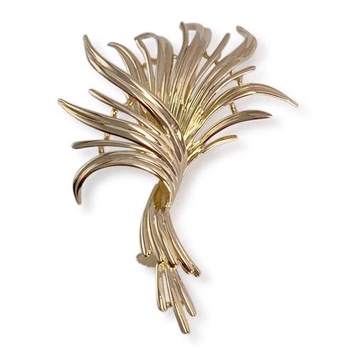 Broche d'occasion or 750 jaune fleur