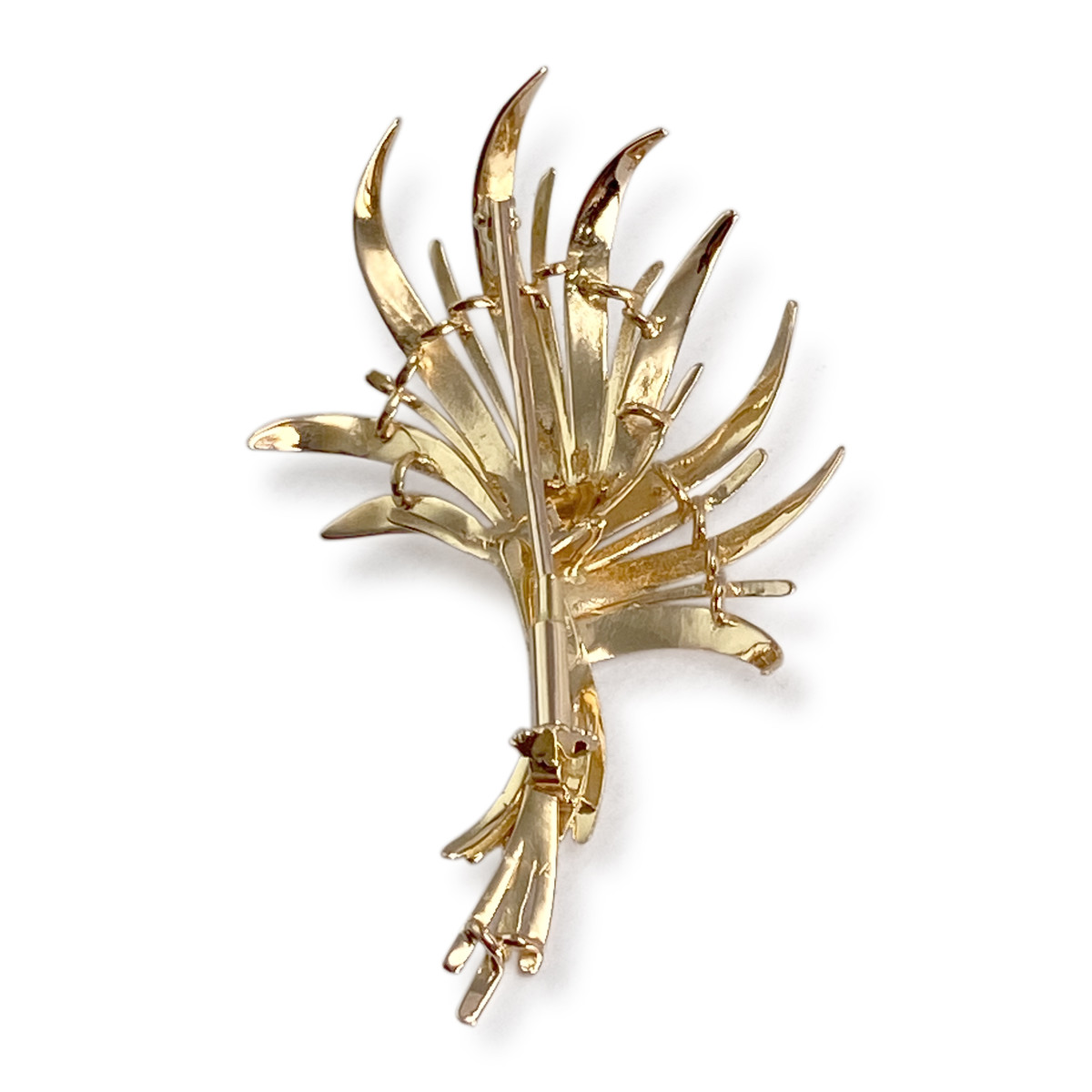 Broche d'occasion or 750 jaune fleur - vue 2