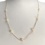 Collier d'occasion or 750 jaune maille fantaisie perle de culture perle de culture perle de culture perle de culture - vue 2
