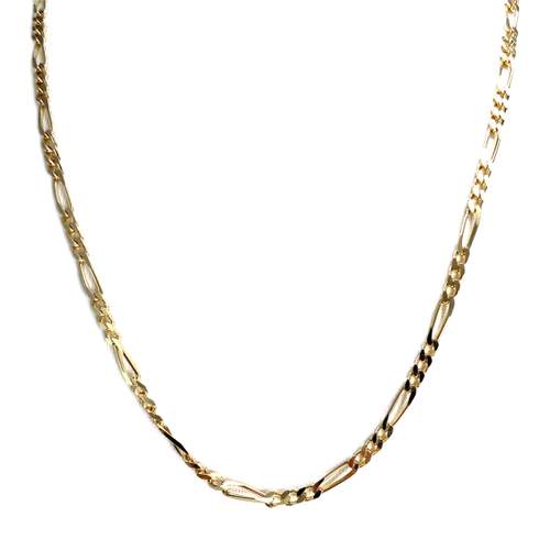 Chaîne d'occasion or 750 jaune maille cheval et alternée 50 cm