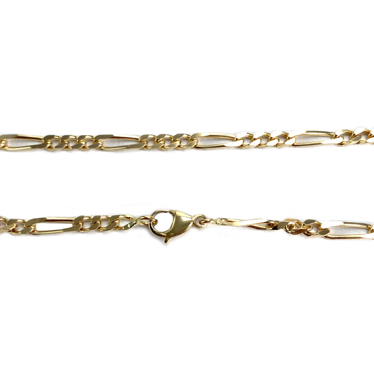 Chaîne d'occasion or 750 jaune maille cheval et alternée 50 cm - vue 3