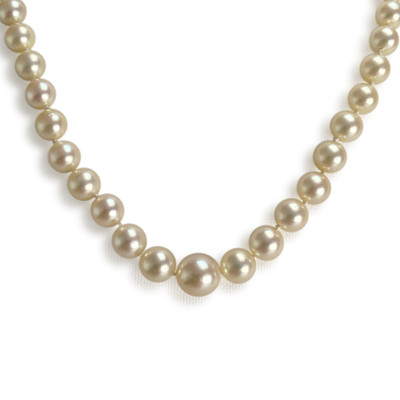 Collier d'occasion or 750 jaune perle de culture du japon - vue 1
