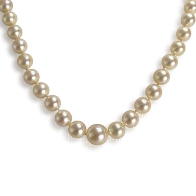 Collier d'occasion or 750 jaune perle de culture du japon - vue 1