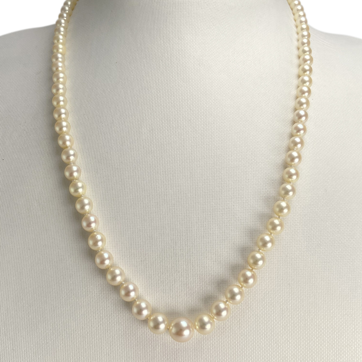 Collier d'occasion or 750 jaune perle de culture du japon - vue 2