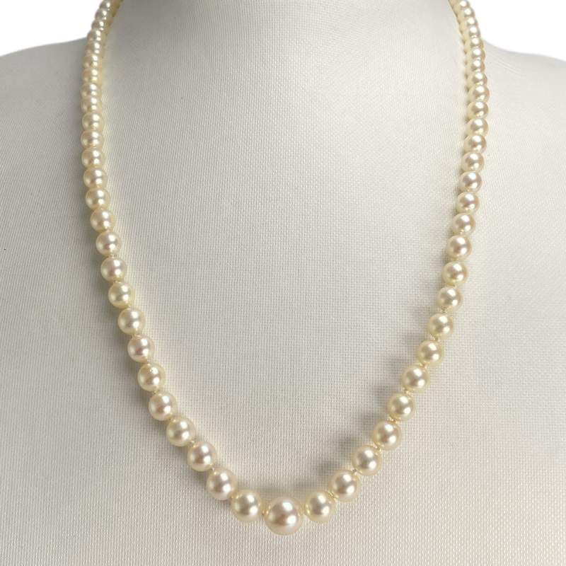 Collier d'occasion or 750 jaune perle de culture du japon - vue 2