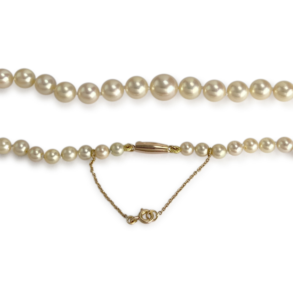 Collier d'occasion or 750 jaune perle de culture du japon - vue 3