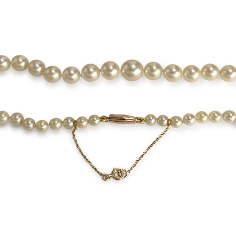 Collier d'occasion or 750 jaune perle de culture du japon - vue 3