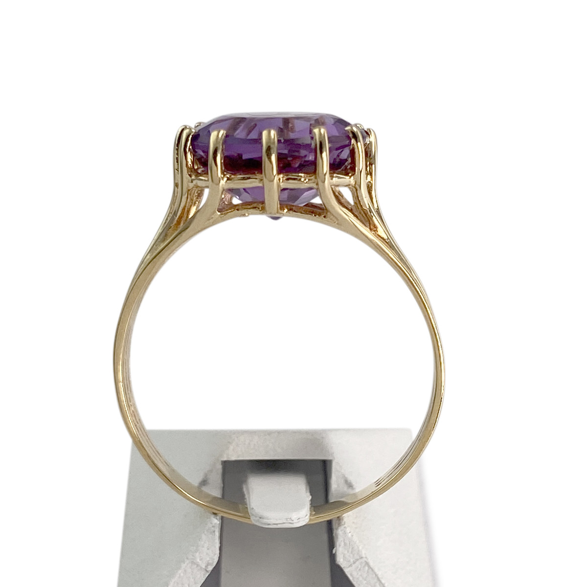 Bague d'occasion or 750 jaune améthyste - vue 3
