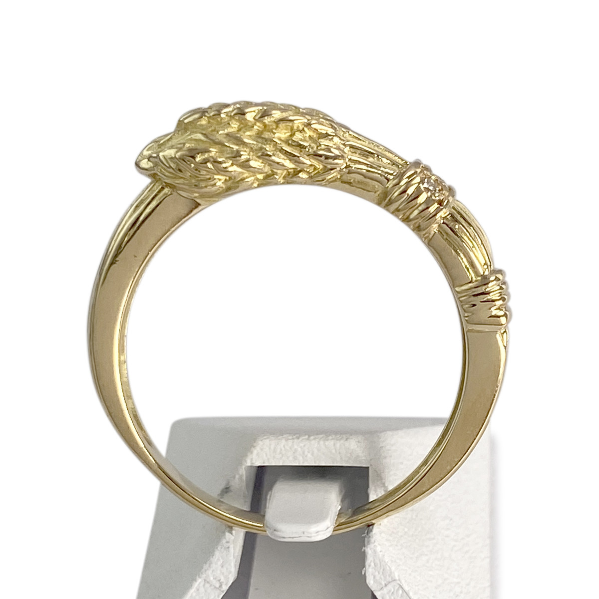 Bague d'occasion or 750 jaune diamants - vue 3