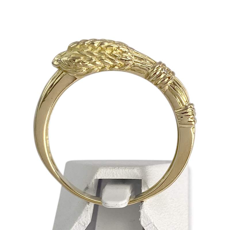 Bague d'occasion or 750 jaune diamants - vue 3