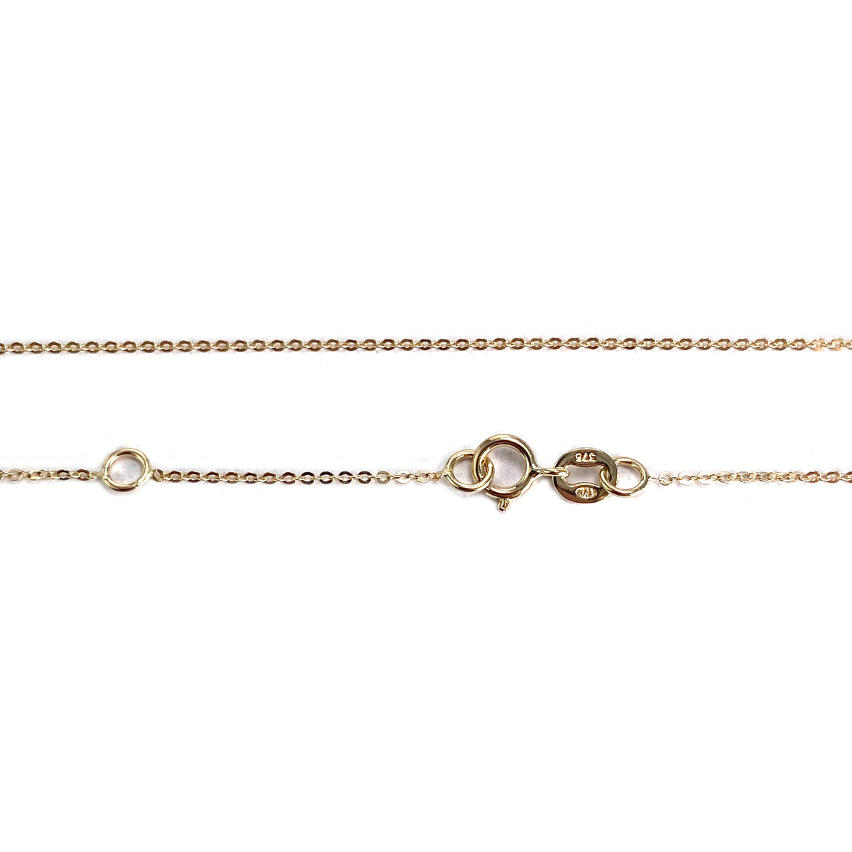 Collier d'occasion or 375 jaune maille forçat quartz fumé zirconias - vue 3