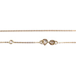 Collier d'occasion or 375 jaune maille forçat quartz fumé zirconias - vue 3