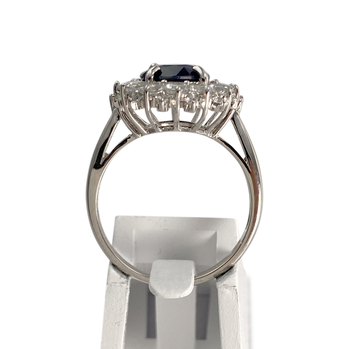 Bague d'occasion or 375 blanc saphir zirconias - vue 3