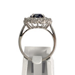 Bague d'occasion or 375 blanc saphir zirconias - vue 3