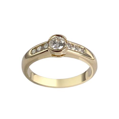 Bague d'occasion or 750 jaune diamants