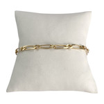 Bracelet d'occasion or 750 jaune maille cheval et alternée - vue 1