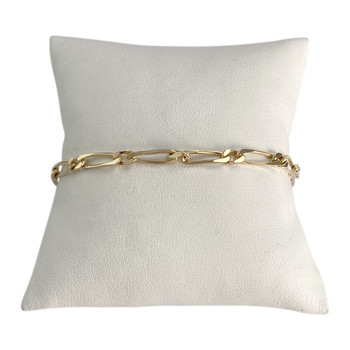 Bracelet d'occasion or 750 jaune maille cheval et alternée