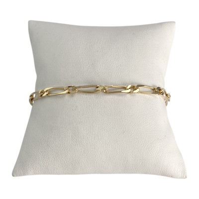 Bracelet d'occasion or 750 jaune maille cheval et alternée