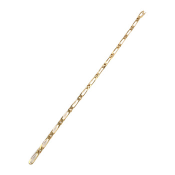 Bracelet d'occasion or 750 jaune maille cheval et alternée
