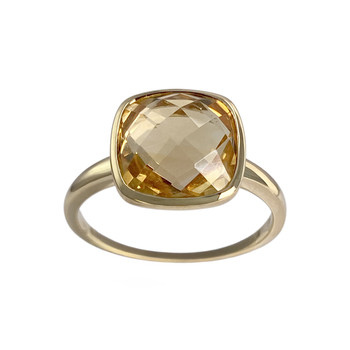 Bague d'occasion or 750 jaune citrine