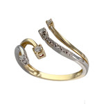 Bague d'occasion  or 2 tons 750 diamants - vue 1