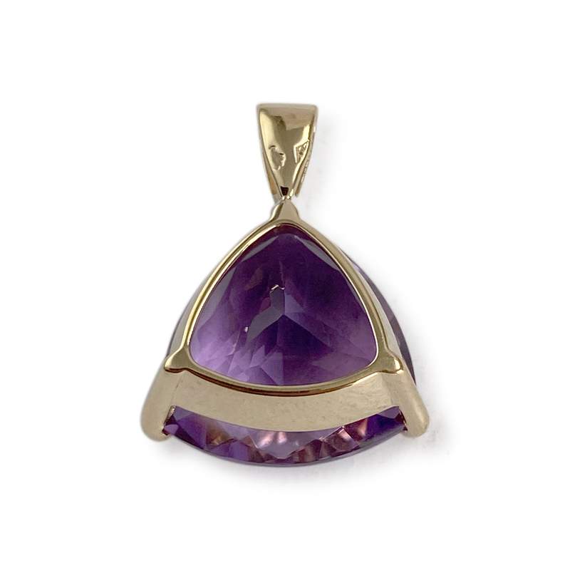Pendentif d'occasion or 750 jaune améthyste - vue 2