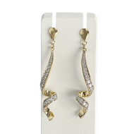 Boucles d'oreilles d'occasion  or 750 2tons diamants