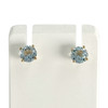 Boucles d'oreilles d'occasion or 750 jaune topazes sky blue - vue V1
