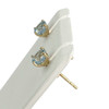Boucles d'oreilles d'occasion or 750 jaune topazes sky blue - vue V2