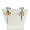 Boucles d'oreilles d'occasion or 750 jaune topazes sky blue - vue V3