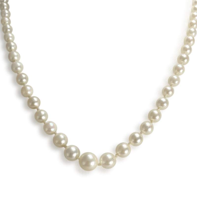 Tweedehands ketting van 750 geelgoud met een Japanse kweekparel - afbeelding 1