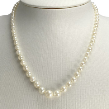 Collier d'occasion or 750 jaune perle de culture du japon