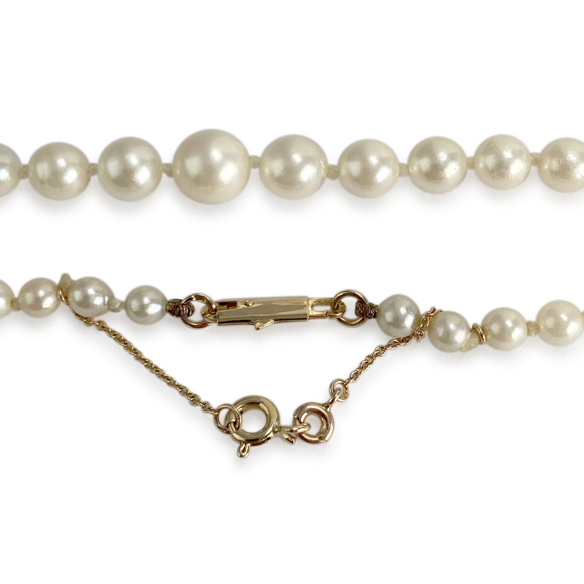 Collier d'occasion or 750 jaune perle de culture du japon - vue 3