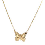 Collier d'occasion or 750 jaune papillon maille forçat - vue 1