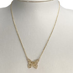 Collier d'occasion or 750 jaune papillon maille forçat - vue 2