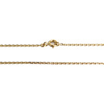 Chaîne d'occasion or 750 jaune maille forcat 63 cm - vue 3