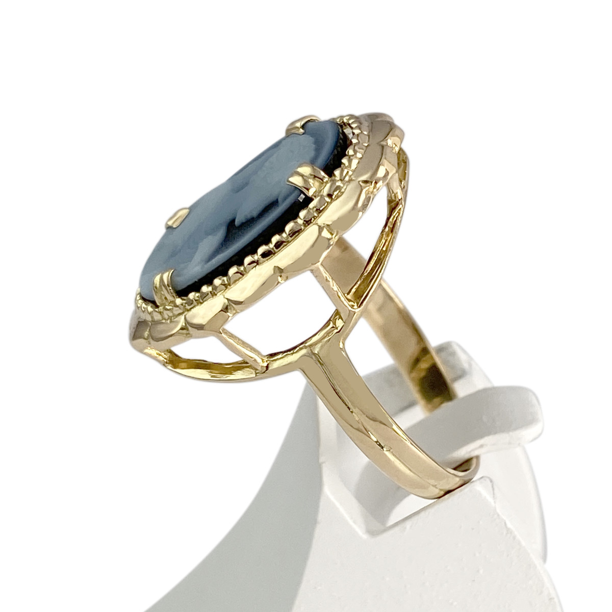 Bague d'occasion or 750 jaune camee - vue 2