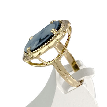 Bague d'occasion or 750 jaune camee